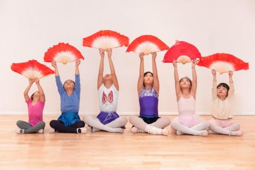 Chinese children dance class in Canada Water studio